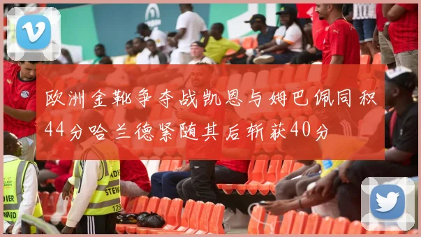 欧洲金靴争夺战凯恩与姆巴佩同积44分哈兰德紧随其后斩获40分