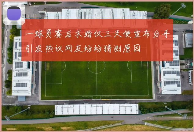 一球员赛后求婚仅三天便宣布分手引发热议网友纷纷猜测原因